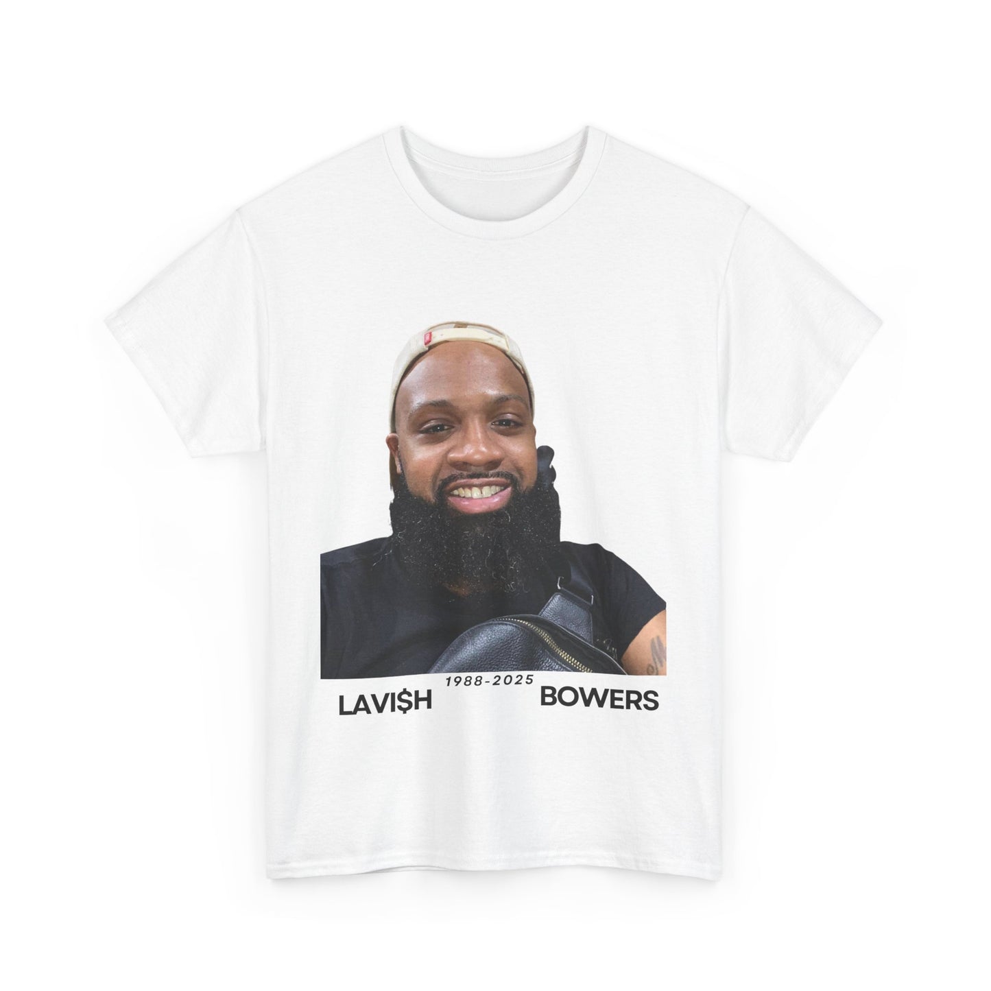 Memorial Heavy Cotton Tee | Lavish Bowers 1988-2025 | Celebrate Life and Legacy