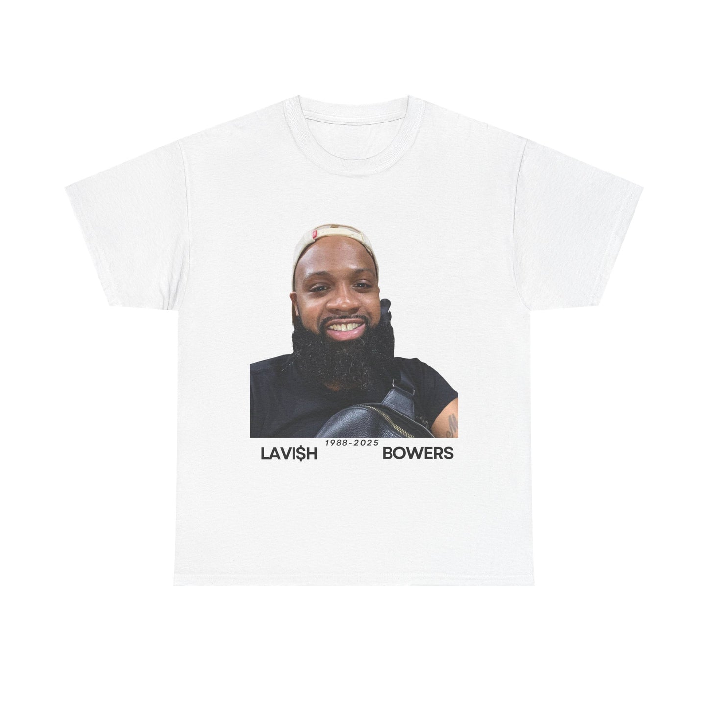 Memorial Heavy Cotton Tee | Lavish Bowers 1988-2025 | Celebrate Life and Legacy